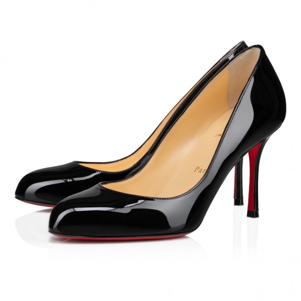 Christian Louboutin Black Patent Leather Dolly Pump | Size 6